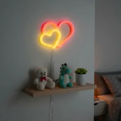 Lampka dekoracyjna LED Sanico Goldlux, neon serca