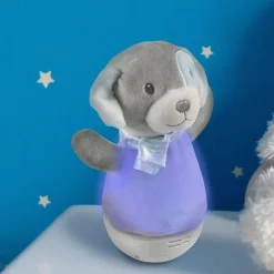Lampka LED Sanico Goldlux, Piesek, szara, z pozytywką