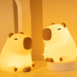 Lampka silikonowa LED Sanico Goldlux, Kapibara, beżowo-brązowa