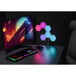 Lampy RGB Tracer Ambience Smart Hexagon, z pilotem