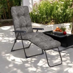 Leżak ogrodowy Patio Tulon G060-06IB, wielopozycyjny, szary