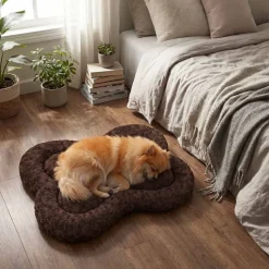 Legowisko Domarex Plushy Bed M, 50 x 80 cm, kostka, brązowe