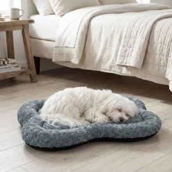 Legowisko Domarex Plushy Bed M, 50 x 80 cm, kostka, grafitowe