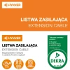 Listwa zasilająca Hykker, z USB, 1,5 m, 5 gniazd, zielona
