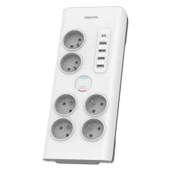 Listwa zasilająca Philips SPN7060WA, przeciwprzepięciowa, 2 m, 6 gniazd