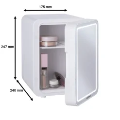 Lodówka kosmetyczna Hoffen, 4 l, 36 W, z lustrem LED, biała