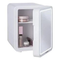 Lodówka kosmetyczna Hoffen, 4 l, 36 W, z lustrem LED, biała