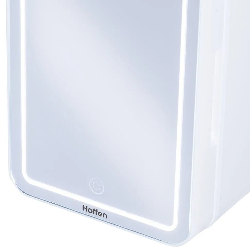 Lodówka kosmetyczna Hoffen, 4 l, 36 W, z lustrem LED, biała