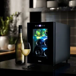 Lodówka na wino Hoffen Expert, 13 l, na 6 butelek, LED, czarna