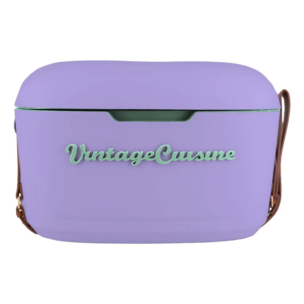 Lodówka turystyczna Vintage Cuisine, 18,8 l, z paskiem do przenoszenia, fioletowa