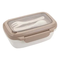 Lunchbox Florina, 1 l, z łyżką i widelcem, beżowy