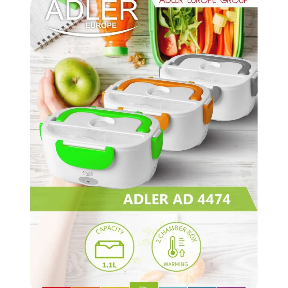 Lunchbox podgrzewany Adler AD 4474, szary