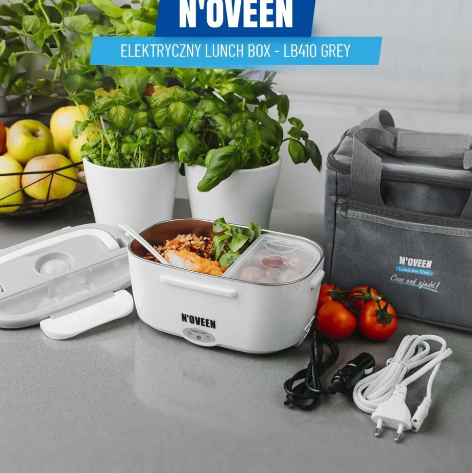 Lunchbox podgrzewany Noveen LB410 Grey, 12/230 V, szary