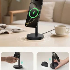 Magnetyczna ładowarka bezprzewodowa Aukey LC-MC111, QI2.2, 25 W