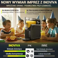 Maszyna do mrożonych napojów Inoviva Slushie S2.2, 2,6 l, szara