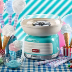 Maszyna do waty cukrowej Ariete Party Time, 500 W, miarka i 4 rożki, niebieska