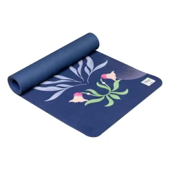Mata do ćwiczeń Spokey The Bloom Mat, do jogi i pilatesu, 0,4 cm, niebieska