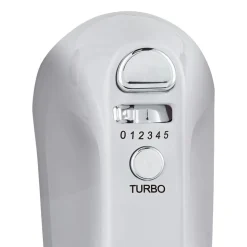 Mikser ręczny Hoffen, 400 W, 4 końcówki, biały
