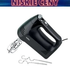 Mikser ręczny Hoffen, 400 W, 4 końcówki, czarny