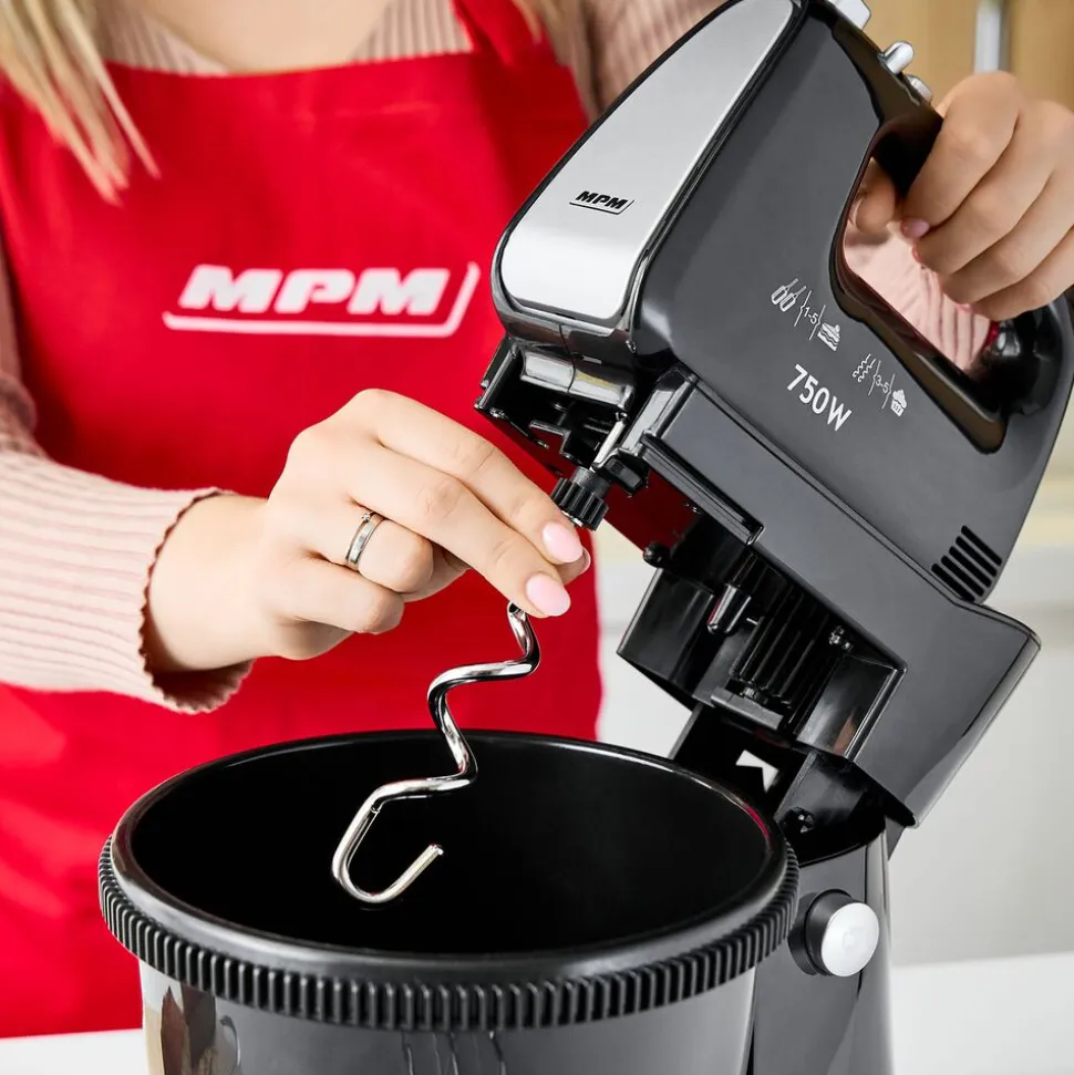 Mikser z misą obrotową MPM MMR-20Z/C, 3 l, 750 W, czarny