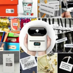 Mini drukarka etykiet Extralink, biała, Bluetooth