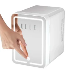 Minilodówka na kosmetyki Elle Home, z lusterkiem LED, 4 l, biała