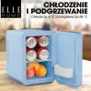 Minilodówka na kosmetyki Elle Home, z lusterkiem LED, 4 l, niebieska