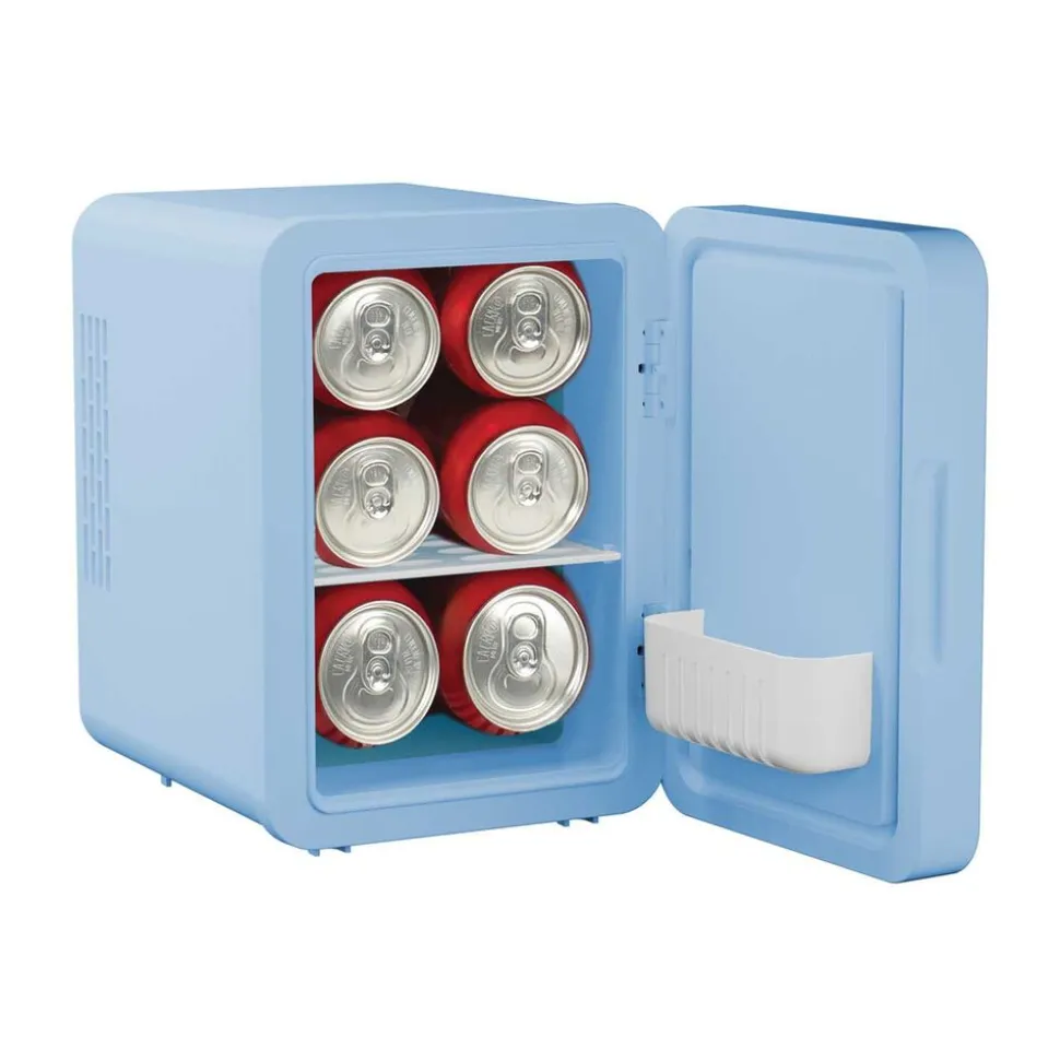 Minilodówka na kosmetyki Elle Home, z lusterkiem LED, 4 l, niebieska