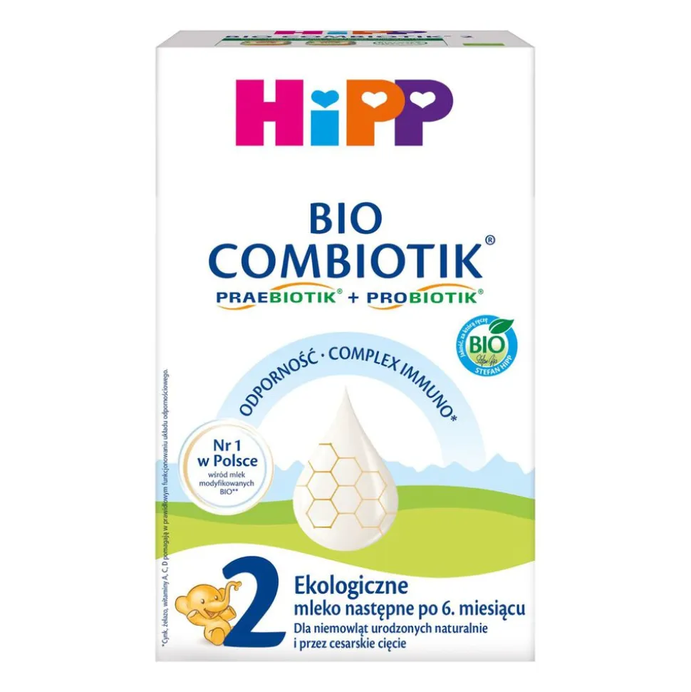 Mleko następne HIPP 2 BIO Combiotik®, po 6. miesiącu, 550 g