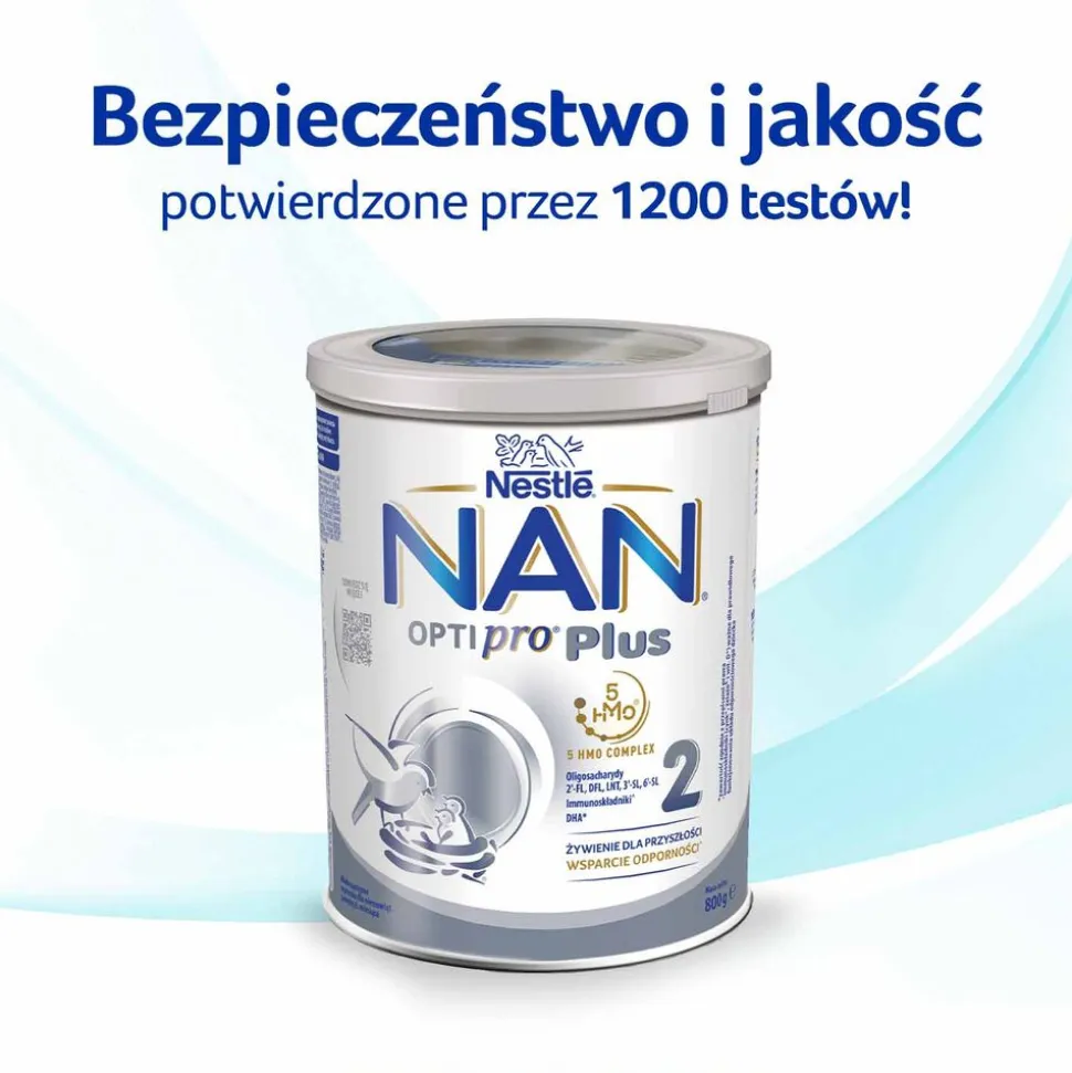 Mleko następne NAN Oprtipro Plus 2 HMO, po 6. miesiącu, 800 g