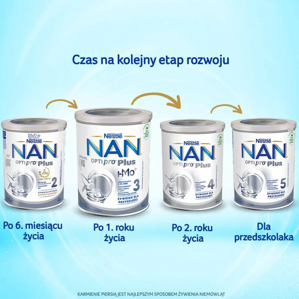 Mleko następne NAN Oprtipro Plus 2 HMO, po 6. miesiącu, 800 g
