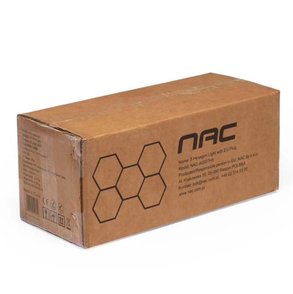 Modułowa lampa LED NAC-A0007H5 Hexagon, 4000K, 168 W, 5 modułów