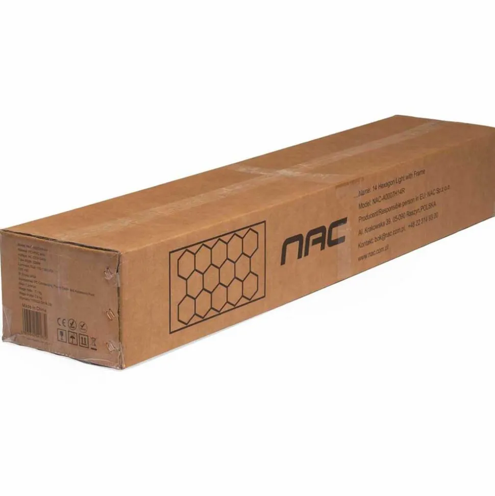 Modułowa lampa LED NAC-A0007H14R Hexagon, 6000K, 600 W, 14 modułów