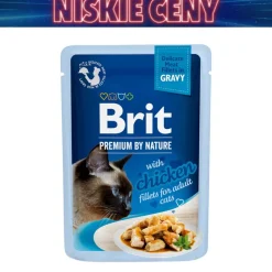 Mokra karma dla kota Brit Premium By Nature, filety kurczaka, 24 x 85 g
