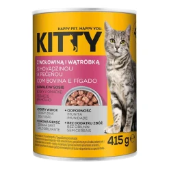 Mokra karma dla kotów Kitty, puszki, mix smaków, 20 x 415 g