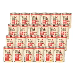 Mokra karma dla kotów Maxi Natural, wołowina z jagnięciną, 24 x 400 g