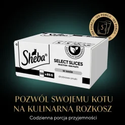 Mokra karma dla kotów Sheba Selection Drobiowe Smaki, w sosie, 120 x 85 g