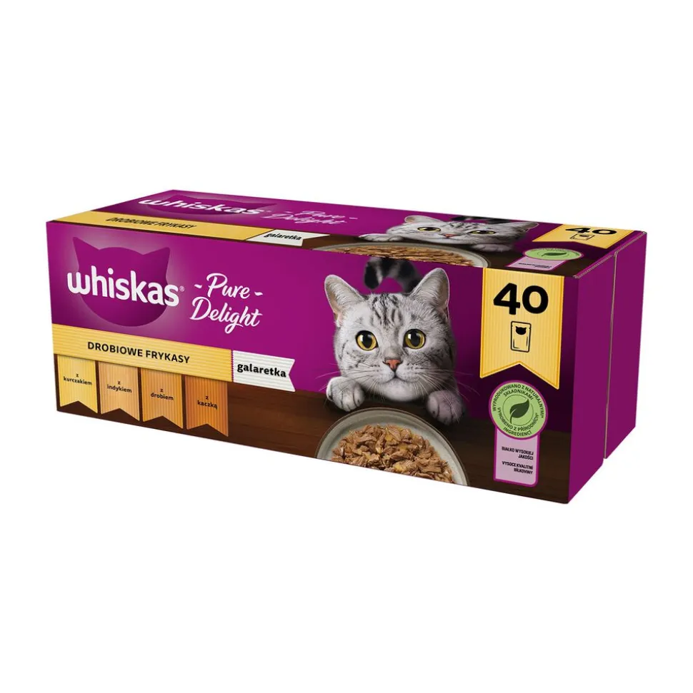 Mokra karma dla kotów Whiskas, saszetki, drób, 40 x 85 g