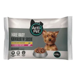 Mokra karma dla psów Activ Pet, saszetki, mix smaków, 72 x 100 g