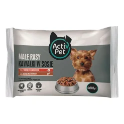 Mokra karma dla psów Activ Pet, saszetki, mix smaków, 72 x 100 g