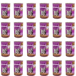 Mokra karma Whiskas, dla dorosłych kotów, z kaczką, 24 x 400 g