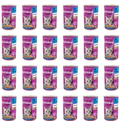 Mokra karma Whiskas, dla dorosłych kotów, z tuńczykiem, 24 x 400 g