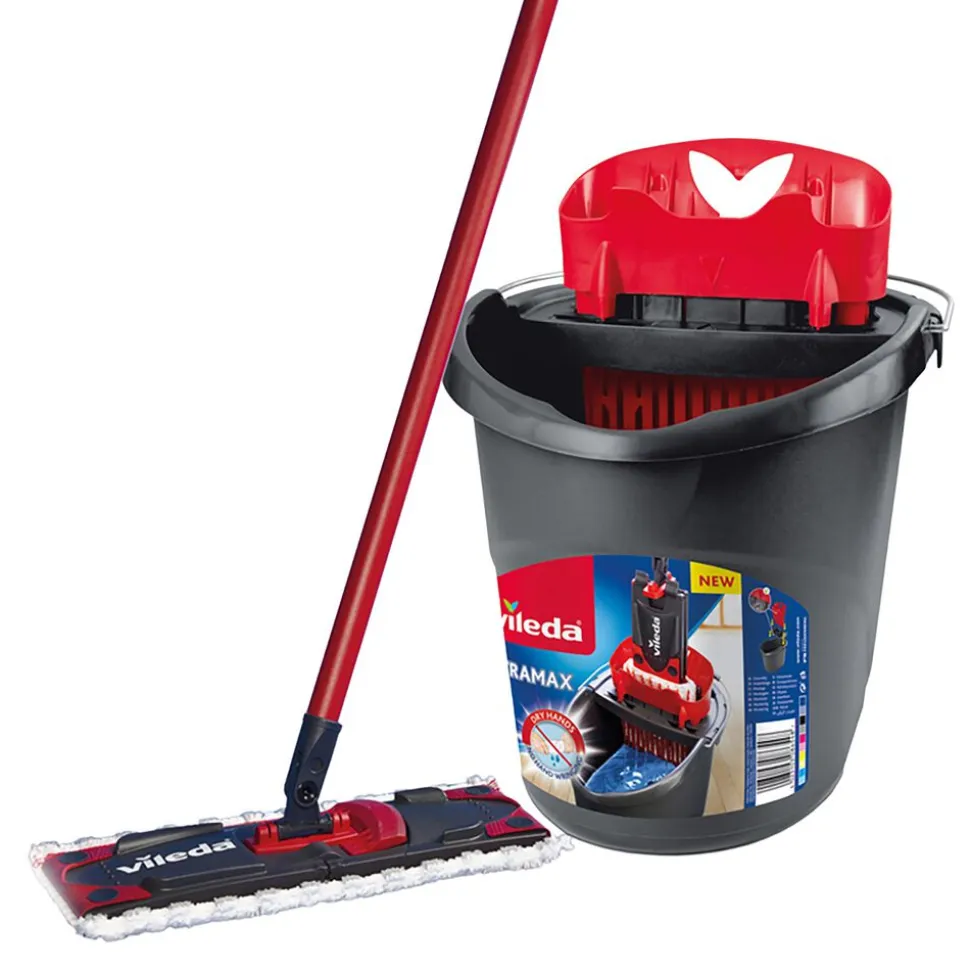 Mop Vileda Ultramax, z zestawem produktów do sprzątania