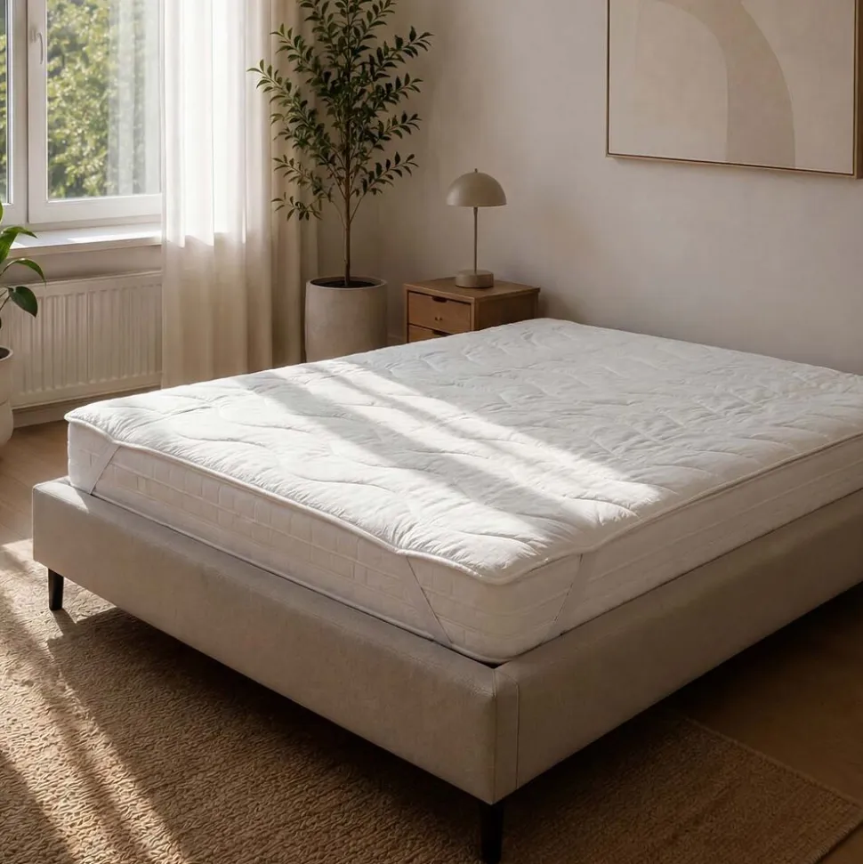 Nakładka na materac 160 x 200 cm Smukee Home Stresness, biała