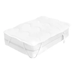 Nakładka na materac 160 x 200 cm Wendre Cotton Percale, biała