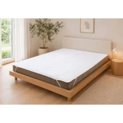 Nakładka na materac 160 x 200 cm Wendre Cotton Percale, biała