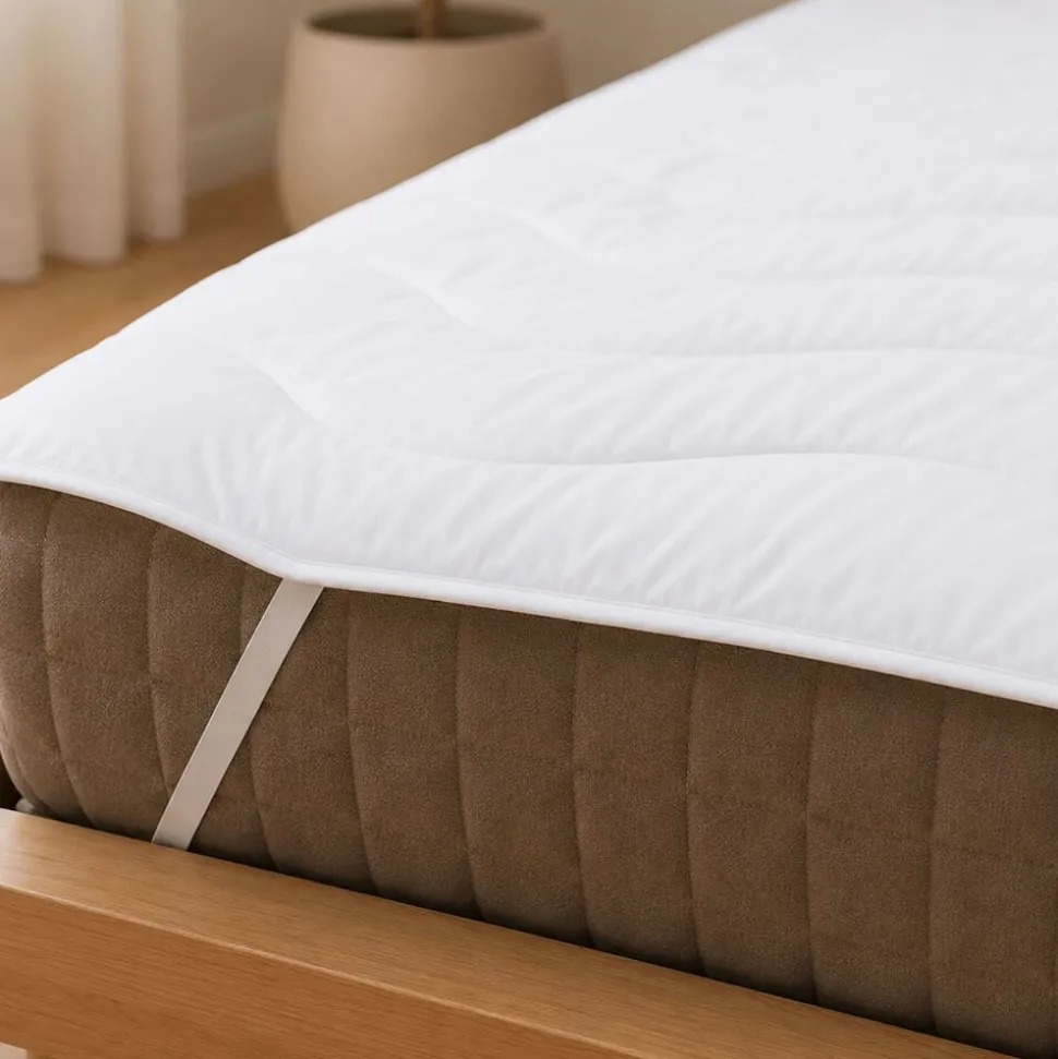 Nakładka na materac 160 x 200 cm Wendre Cotton Percale, biała