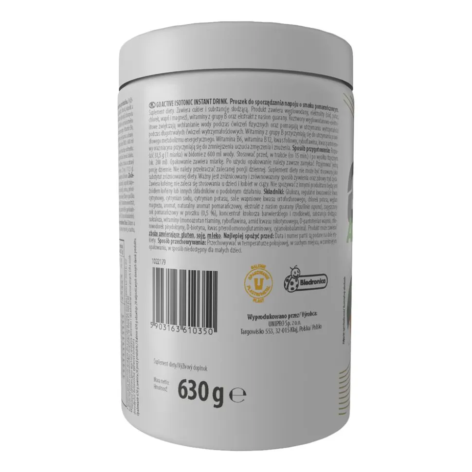 Napój izotoniczny Go Active Izotonik, smak pomarańczowy, 630 g