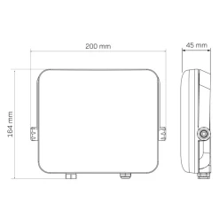 Naświetlacz LED Sanico Milky, 4000K, 50 W, IP65