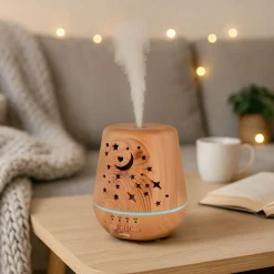Nawilżacz powietrza Huslog, z funkcją aromaterapii, kosmiczny wzór